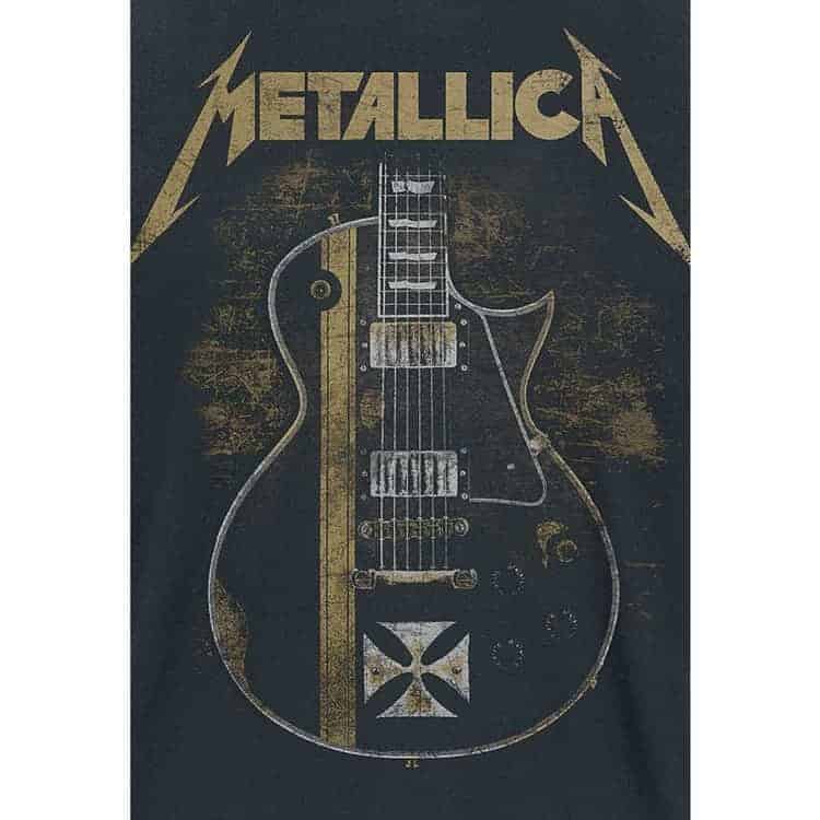 Metallica shirt James Hetfield Guitar Iron Cross 03