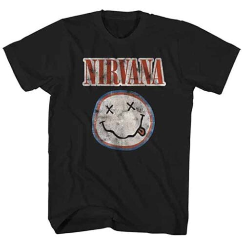 Nirvana Shirt – Smiley Distressed Logo