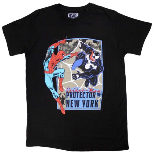 PrutsShop.nl Spider-Man shirt – Protector of New York: Ben je klaar om de straten van New York te beschermen? Dit stoere Spider-Man T-shirt is perfect voor fans die houden van actie en avontuur. Met een krachtige print van Spider-Man én zijn iconische tegenstander Venom, straal je echte superheld-vibes uit.