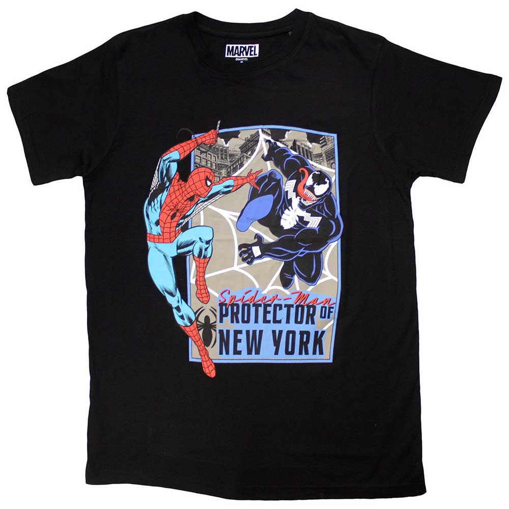 PrutsShop.nl Spider-Man shirt – Protector of New York: Ben je klaar om de straten van New York te beschermen? Dit stoere Spider-Man T-shirt is perfect voor fans die houden van actie en avontuur. Met een krachtige print van Spider-Man én zijn iconische tegenstander Venom, straal je echte superheld-vibes uit.