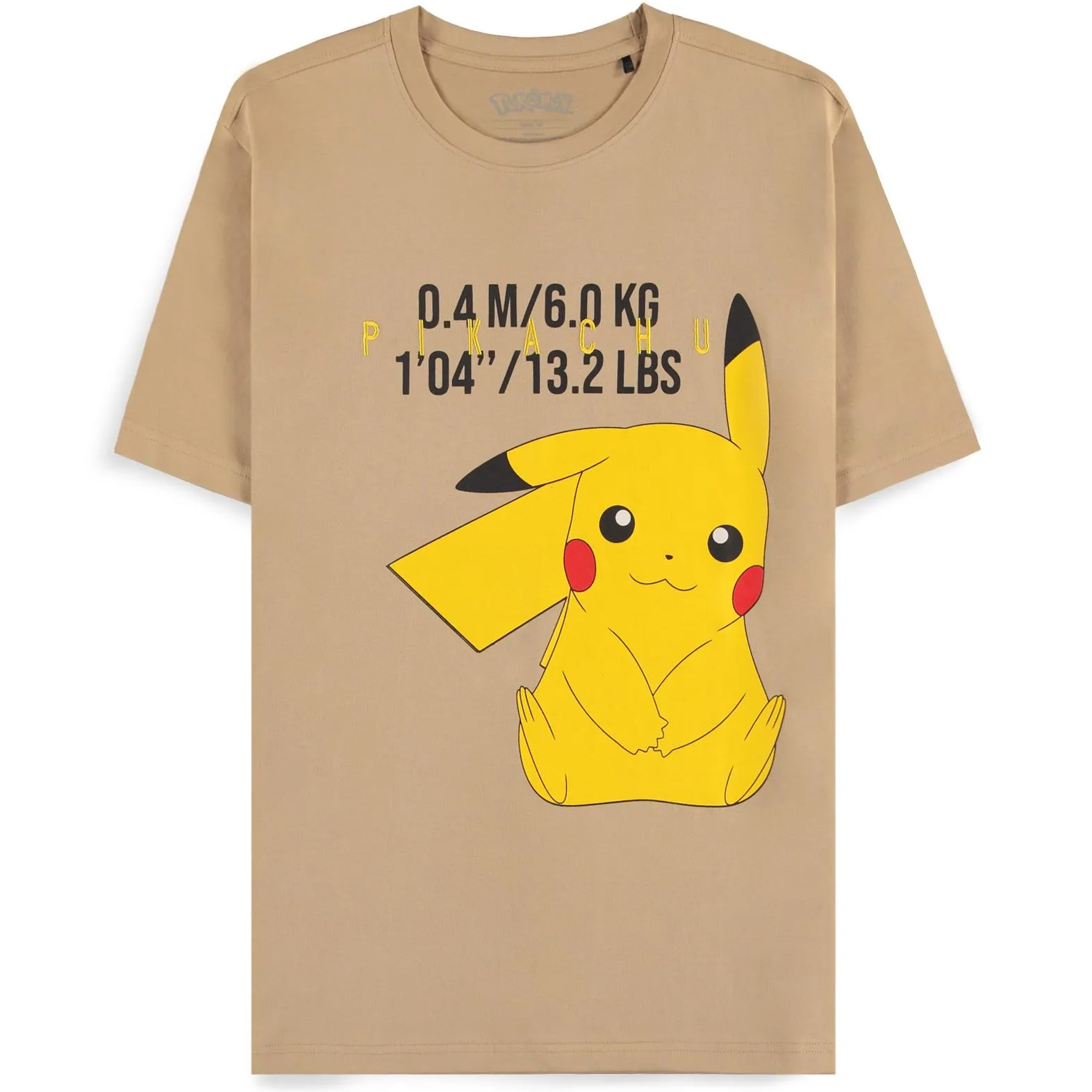 Pikachu Info Print T-Shirt Beige – Pokémon