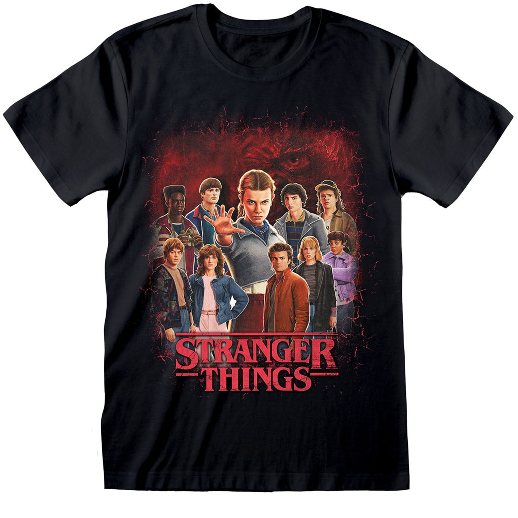 Stranger Things Vecna Character Collage T-shirt – Zwart