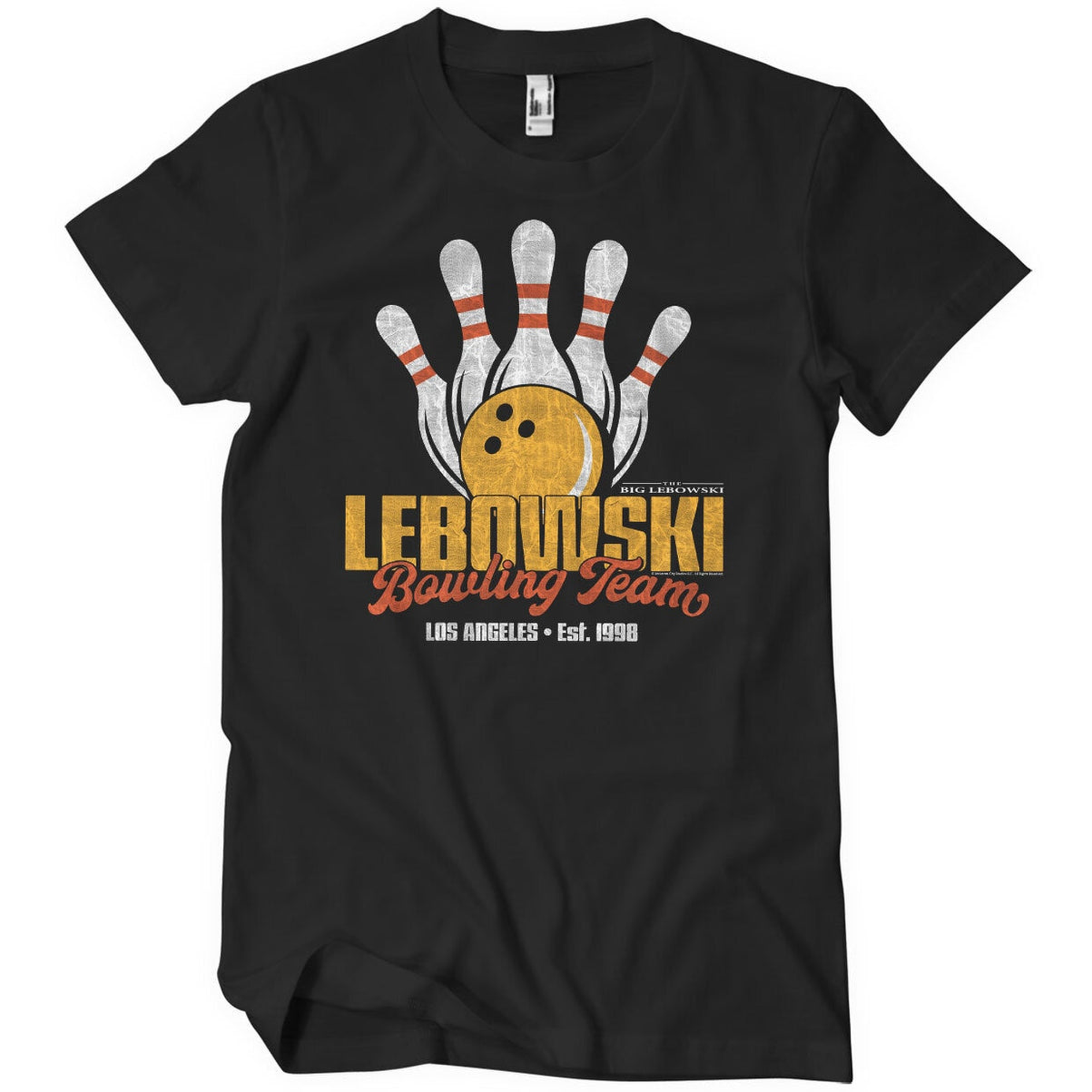 The Big Lebowski Bowling Team T-Shirt Zwart