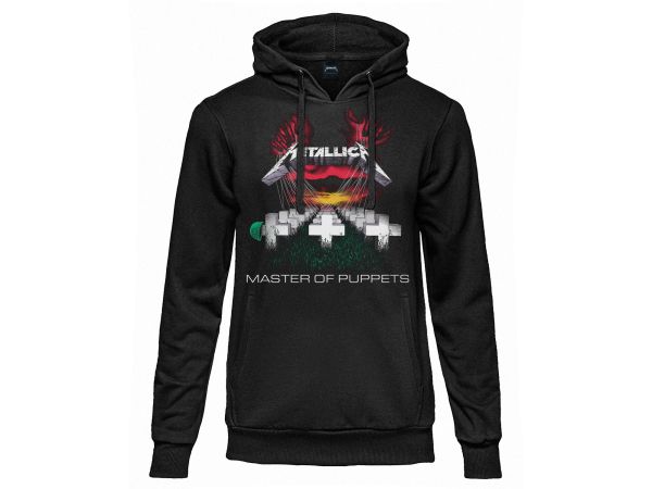 Vooraanzicht van zwarte Metallica Master of Puppets hoodie